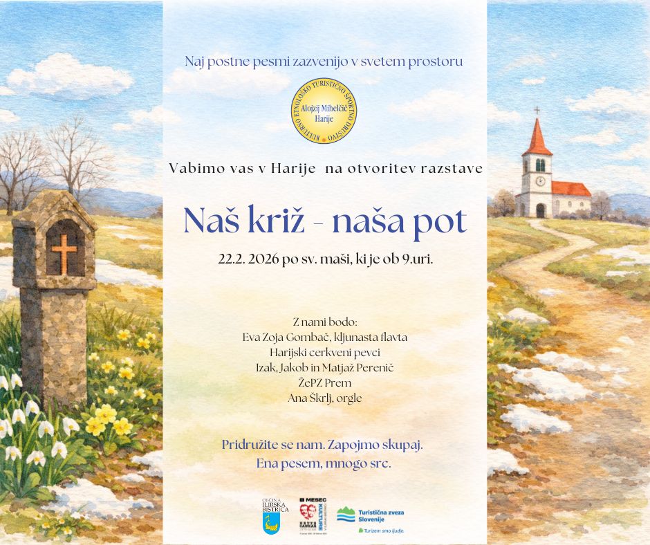 nAŠ KRIŽ - NAŠA POT vabimo vas v harije na otvoritev razstave